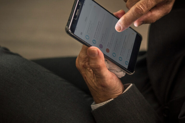 Attorney reviewing social media evidence related to a criminal case