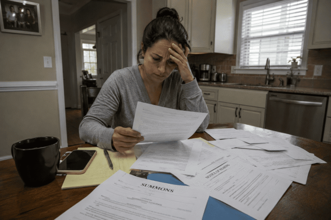first-time defendant reviewing criminal charges and court papers