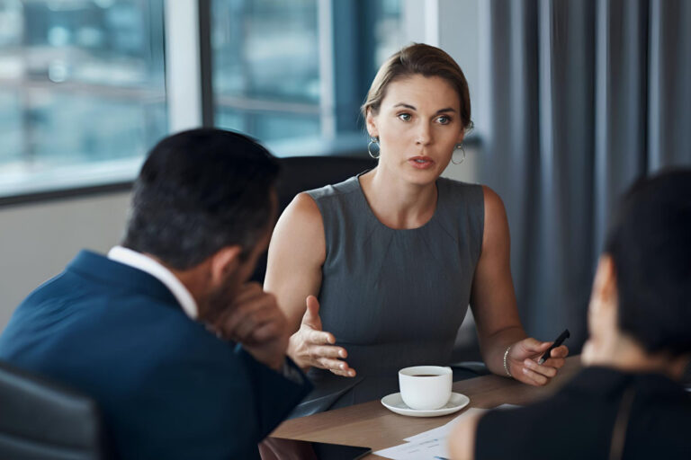 Family meeting with a lawyer about criminal charges