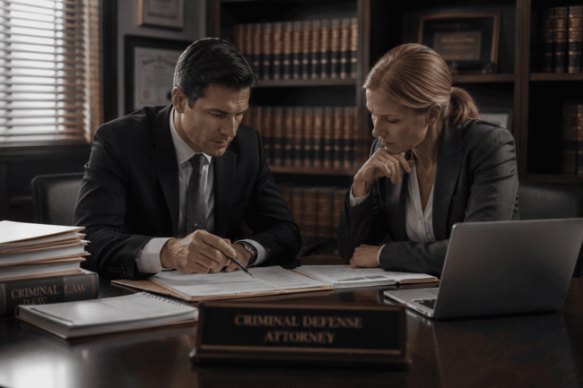 Professionals reviewing plea offers should you strategy and planning documents