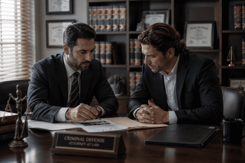 Professionals reviewing every conversation about criminal strategy and planning documents
