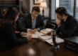 Professionals reviewing how criminal charges can strategy and planning documents