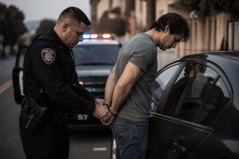 Professionals reviewing someone is arrested california strategy and planning documents