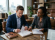 Attorney discussing criminal charges and professional future concerns with a client