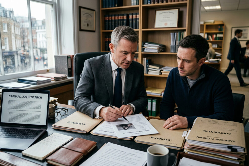 Attorney explaining evidence and proof in a criminal case