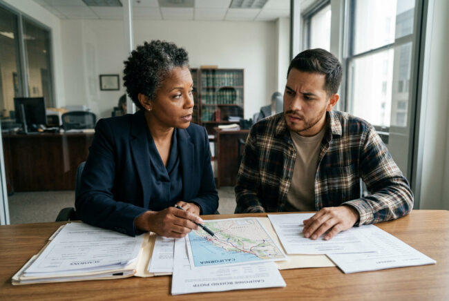 Attorney reviewing travel during a pending criminal case before a client leaves California